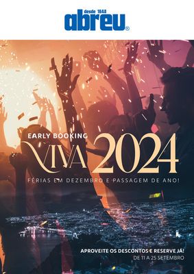 Promoções de Viagens em Vila Nova de Gaia | Early Booking Passagem de Ano 2023 de Abreu | 09/09/2023 - 31/01/2024