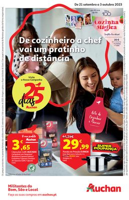 Promoções de Supermercados em Vila Nova de Gaia | Folheto Cozinhar com Prazer  de Auchan | 21/09/2023 - 03/10/2023