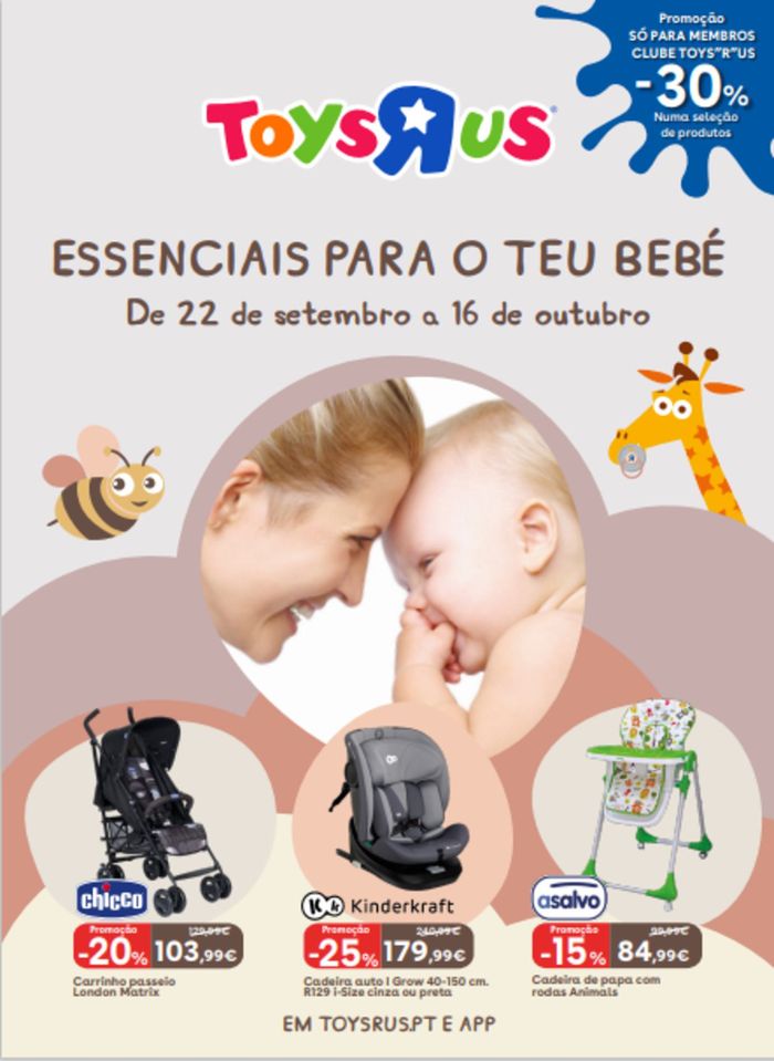 Catálogo Toys R Us em Vila Nova de Gaia |  Essenciais para o teu Bebé | 22/09/2023 - 16/10/2023