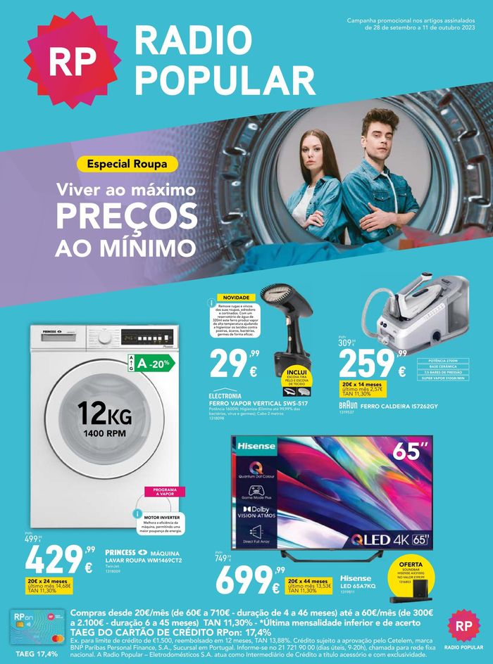 Catálogo Radio Popular em Vila Nova de Gaia | Folheto Radio Popular | 29/09/2023 - 11/10/2023
