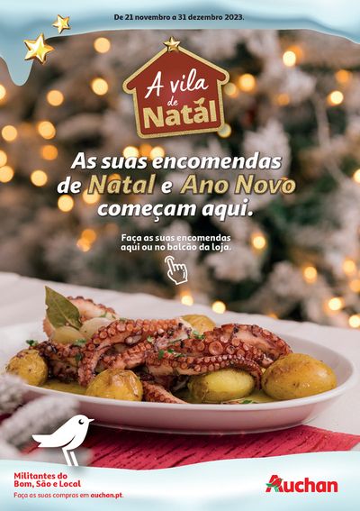 Promoções de Supermercados em Coimbra | Catálogo Encomendas de Natal e Ano Novo de Auchan | 21/11/2023 - 31/12/2023