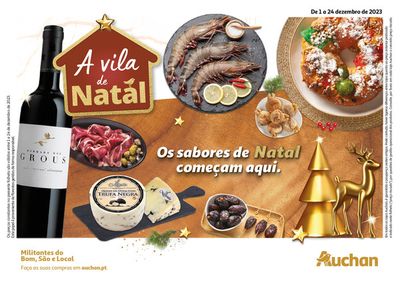 Promoções de Supermercados | Folheto Gourmet - A vila de Natal de Auchan | 01/12/2023 - 24/12/2023