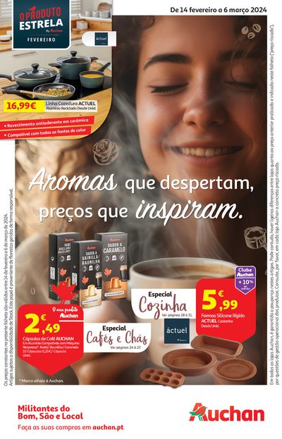 Promoções de Cosmética e Beleza em Lisboa | Folheto Cafés, Chás e Cozinha de Auchan | 14/02/2024 - 06/03/2024