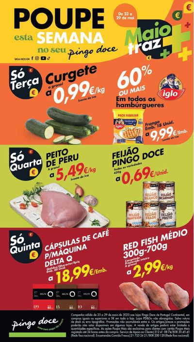 Promoções de Supermercados em Alcochete | Maio traz 60% ou mais de Pingo Doce | 23/05/2024 - 29/05/2024