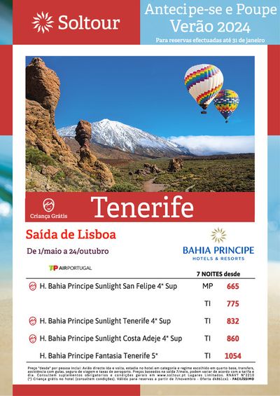 Catálogo Soltour | Tenerife Verão 2024 | 01/05/2024 - 31/10/2024