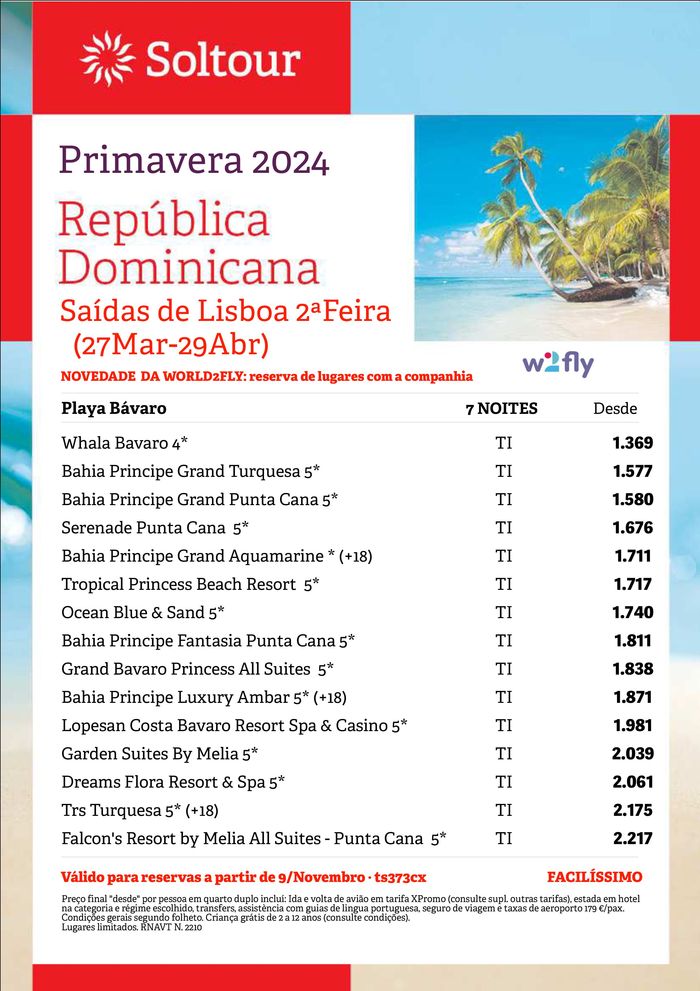 Catálogo Soltour | República Dominicana Primavera 2024 | 27/03/2024 - 29/04/2024