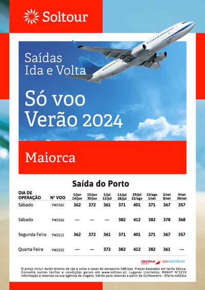 Catálogo Soltour | Só voo verão Maiorca | 27/02/2024 - 09/09/2024