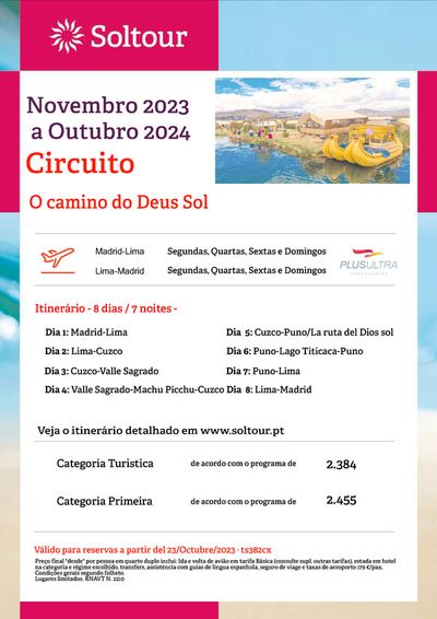Catálogo Soltour em Porto | Perú e a Rota do Deus Sol | 27/02/2024 - 01/10/2024