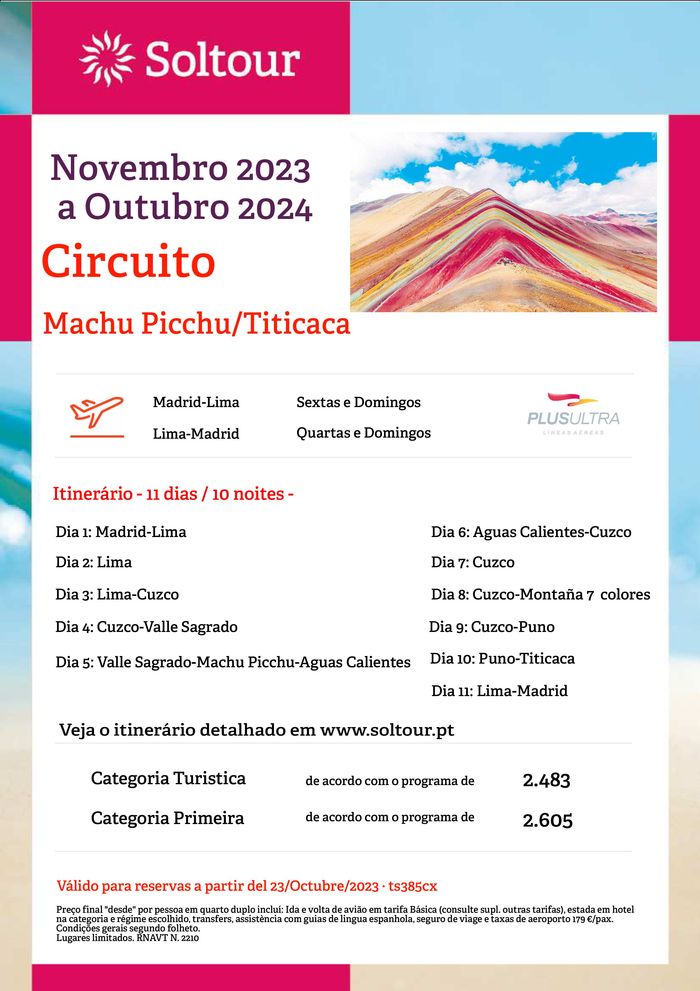 Catálogo Soltour em Montijo | Descobrindo Perú | 27/02/2024 - 01/10/2024