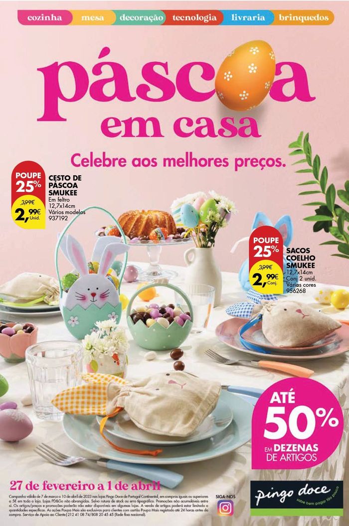 Catálogo Pingo Doce em Albergaria-a-Velha | Páscoa em casa Celebre aos melhores preços! | 13/03/2024 - 01/04/2024