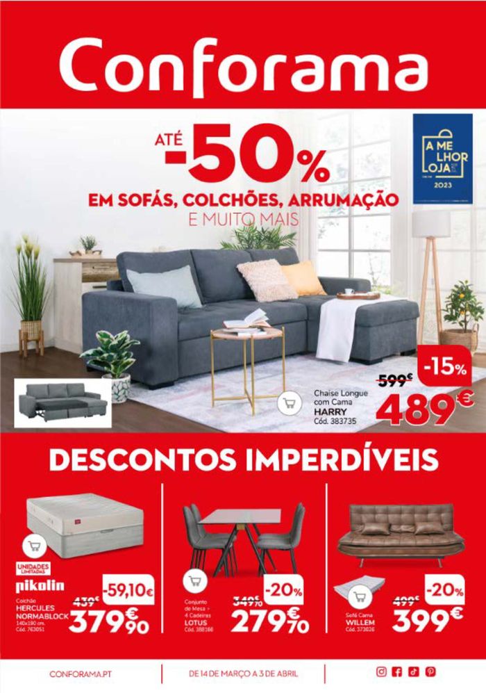 Catálogo Conforama em Porto | Até -50% Desconto | 18/03/2024 - 03/04/2024