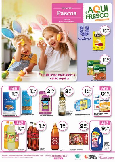 Promoções de Supermercados em Angra do Heroismo | Folheto Páscoa de Aqui é Fresco | 21/03/2024 - 31/03/2024