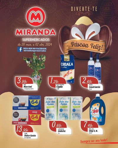 Catálogo Miranda Supermercados em Santa Leocádia de Briteiros | Páscoa Feliz! | 21/03/2024 - 02/04/2024