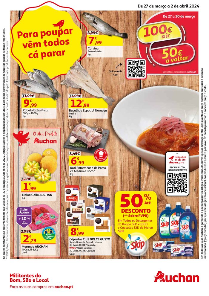 Catálogo Auchan em Cascais | Para poupar vêm todos cá parar | 27/03/2024 - 02/04/2024