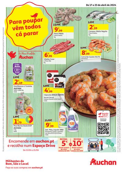 Catálogo Auchan em Porto | Para poupar vêm todos cá parar | 17/04/2024 - 23/04/2024