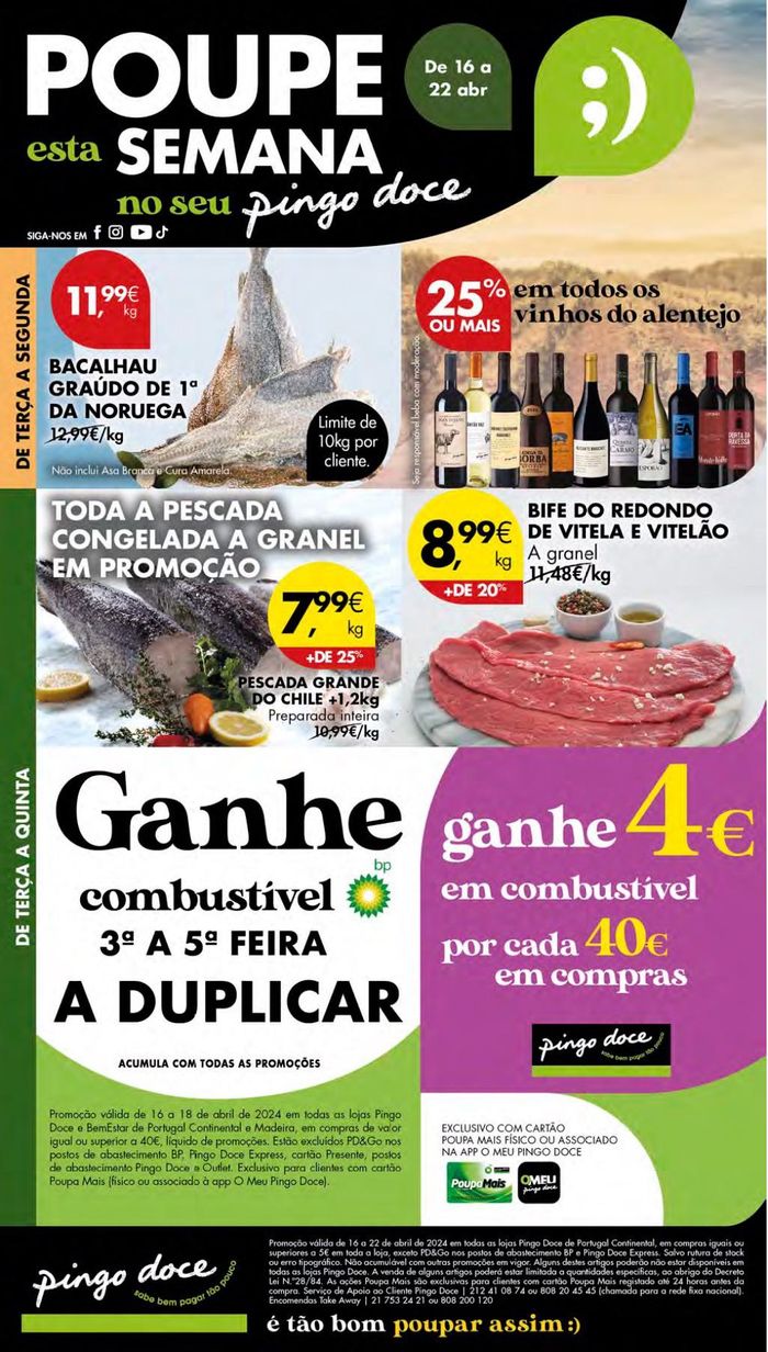 Catálogo Pingo Doce em São João da Madeira | Folheto Pingo Doce | 16/04/2024 - 22/04/2024