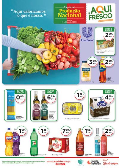 Promoções de Supermercados em Sabugal | Folheto Prod. Nacional de Aqui é Fresco | 18/04/2024 - 28/04/2024
