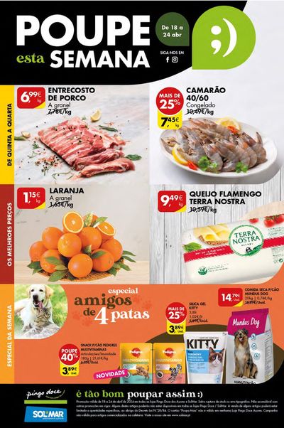 Promoções de Supermercados em Ribeira Grande (Açores) | Folheto Pingo Doce de Pingo Doce | 18/04/2024 - 24/04/2024