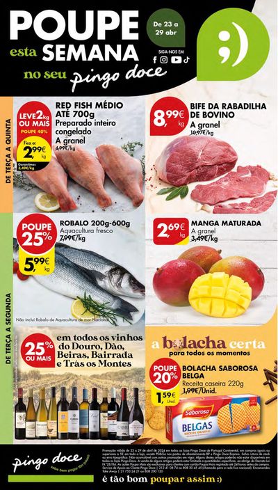 Promoções de Supermercados em Setúbal | Folheto Pingo Doce de Pingo Doce | 23/04/2024 - 29/04/2024
