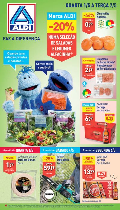 Promoções de Supermercados em Alcabideche | Folheto Aldi de Aldi | 01/05/2024 - 07/05/2024