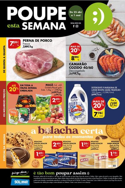Promoções de Supermercados em Vila Franca do Campo | Folheto Pingo Doce de Pingo Doce | 25/04/2024 - 01/05/2024