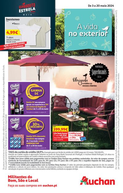 Promoções de Roupa, Sapatos e Acessórios em Mealhada | Folheto Abre as portas ao Jardim de Auchan | 03/05/2024 - 20/05/2024
