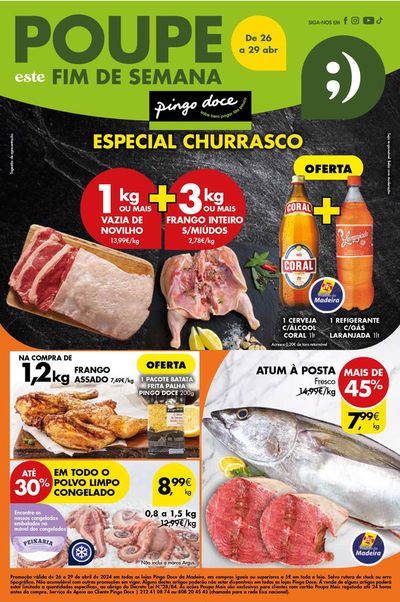 Promoções de Supermercados em Porto Moniz | Folheto Pingo Doce. de Pingo Doce | 29/04/2024 - 29/04/2024