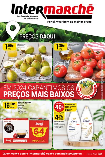 Promoções de Supermercados em Boliqueime |  Por si, viver bem ao melhor preço de Intermarché | 02/05/2024 - 08/05/2024