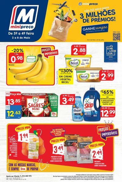Promoções de Supermercados em Almodôvar | Folheto Semanal 02 05 2024 de Minipreço | 02/05/2024 - 08/05/2024