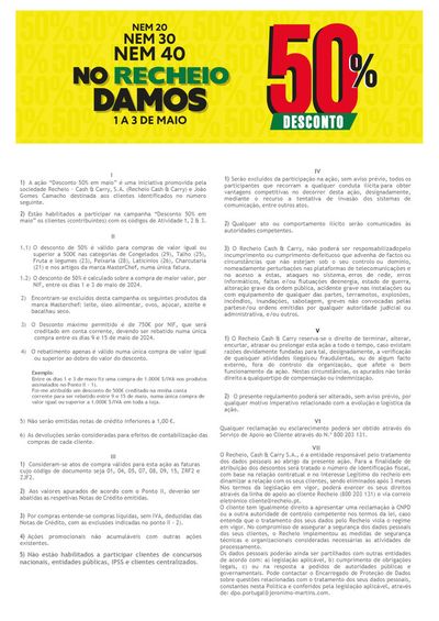 Promoções de Supermercados em São Vicente | Destaques de Recheio | 02/05/2024 - 03/05/2024