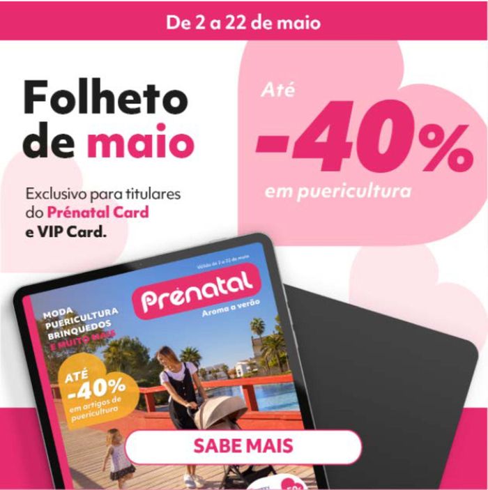 Catálogo Prénatal em Sintra | Até -40% | 02/05/2024 - 22/05/2024