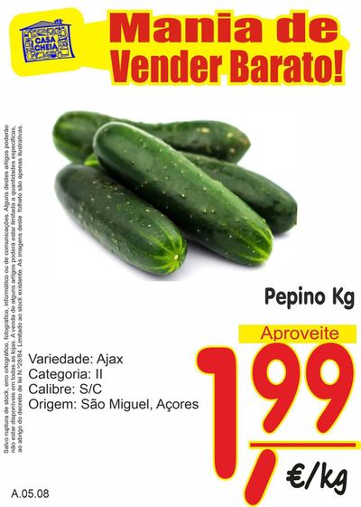 Promoções de Supermercados em Povoação | Pepino de Casa Cheia | 03/05/2024 - 08/05/2024