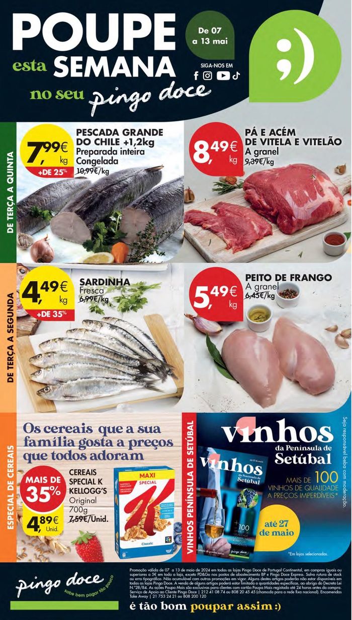 Catálogo Pingo Doce em Faro | Folheto Pingo Doce. | 07/05/2024 - 13/05/2024