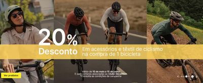 Promoções de Desporto em Vila Nova de Gaia | 20% desconto de Decathlon | 15/05/2024 - 15/06/2024
