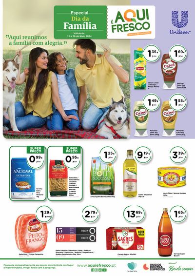 Promoções de Supermercados em Rogil | Folheto Dia da Família de Aqui é Fresco | 16/05/2024 - 26/05/2024