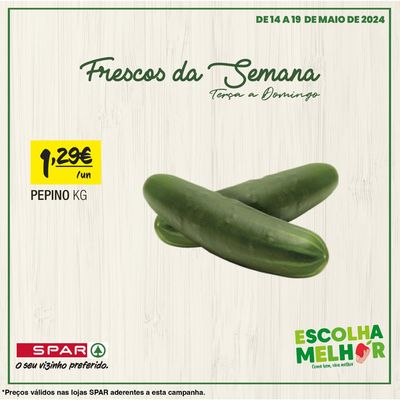 Promoções de Supermercados em Rabo de Peixe | Pepino de SPAR | 17/05/2024 - 19/05/2024