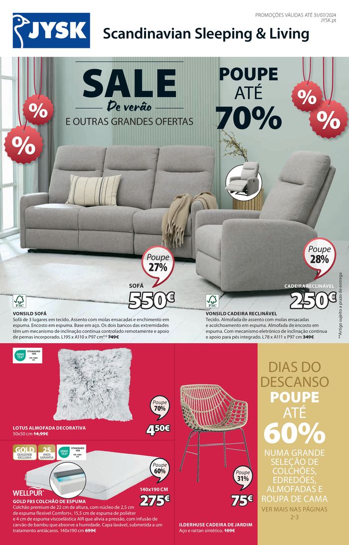 Catálogo JYSK em Aveiro | Grandes ofertas | 04/07/2024 - 31/07/2024