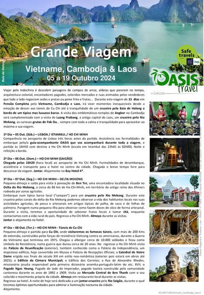 Promoções de Viagens | Vietname, Cambodja & Laos  de Oasistravel | 05/10/2024 - 19/10/2024