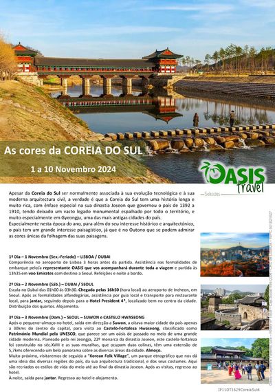 Catálogo Oasistravel | COREIA DO SUL | 01/11/2024 - 10/11/2024