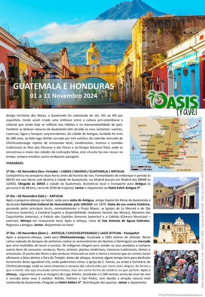 Promoções de Viagens em Setúbal | GUATEMALA E HONDURAS de Oasistravel | 01/11/2024 - 11/11/2024