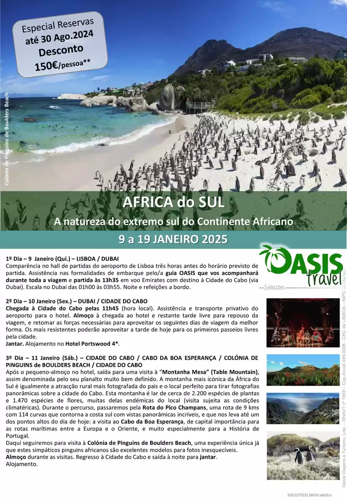 Catálogo Oasistravel | AFRICA do SUL | 09/01/2025 - 19/01/2025