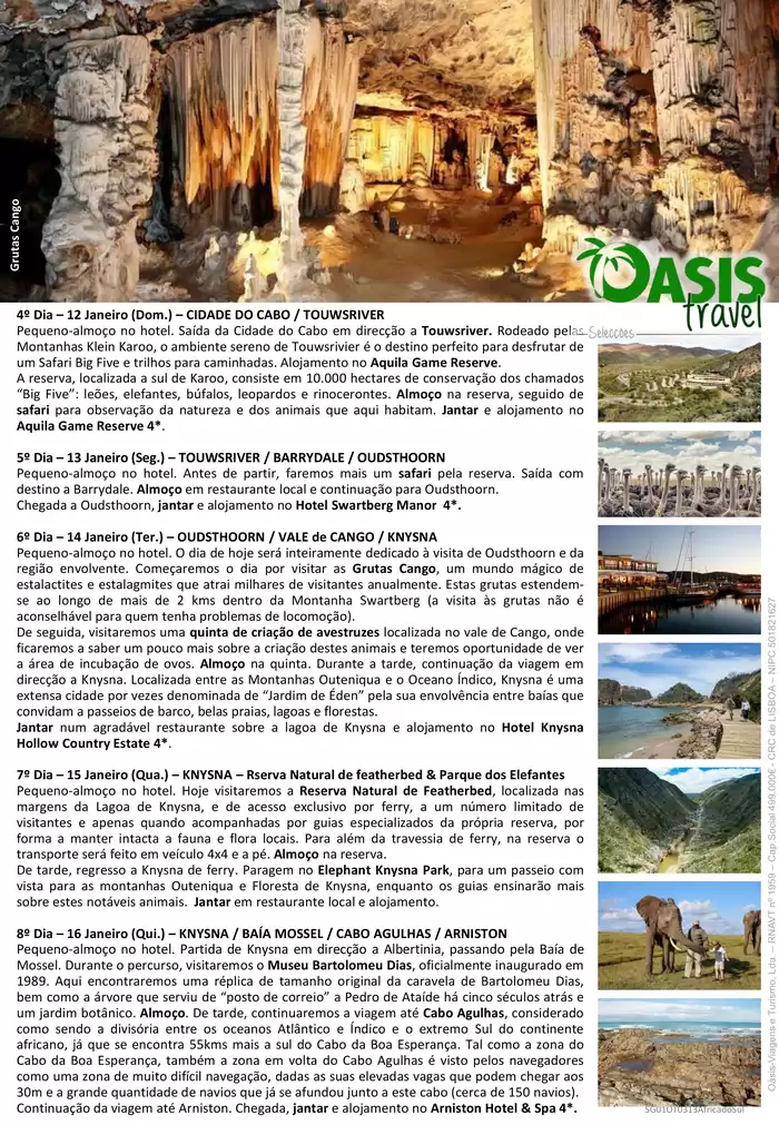 Catálogo Oasistravel | AFRICA do SUL | 09/01/2025 - 19/01/2025