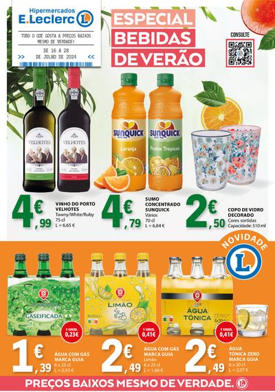Catálogo E.Leclerc em Santarém | Folheto Especial Bebidas de Verão | 16/07/2024 - 28/07/2024