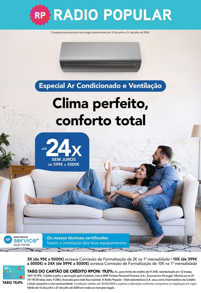Catálogo Radio Popular em Braga | Especial Ar Condicionado e Ventilação | 19/07/2024 - 31/07/2024