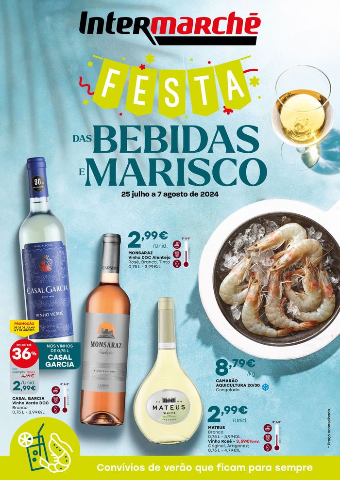 Catálogo Intermarché em Setúbal | Festa das Bebidas e Marisco | 25/07/2024 - 07/08/2024