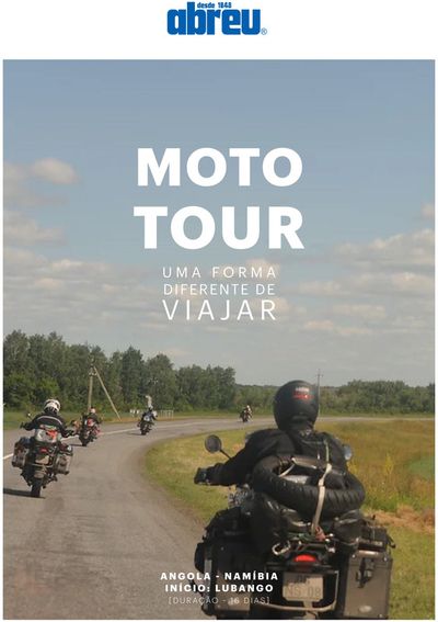 Promoções de Viagens em São Pedro da Afurada | Abreu - Moto Tour Lubango de Abreu | 09/09/2024 - 22/09/2024