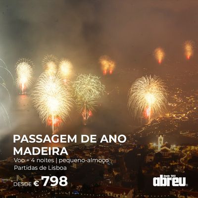 Promoções de Viagens em São Pedro da Afurada | Passagem De Ano Madeira de Abreu | 10/09/2024 - 28/09/2024