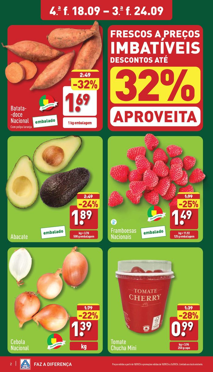 Catálogo Aldi em Ourém | Folheto Aldi | 18/09/2024 - 24/09/2024