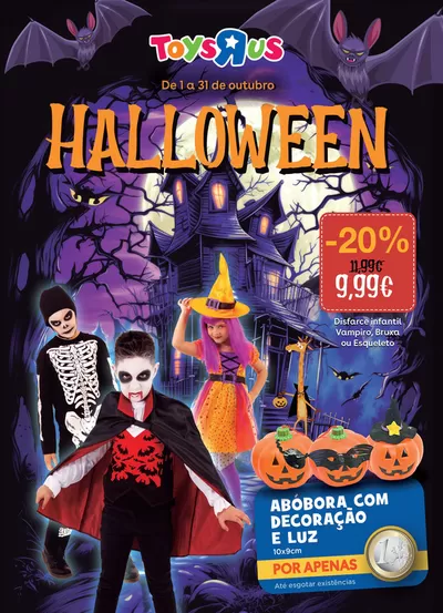 Promoções de Brinquedos e Crianças em Coimbra | HALLOWEEN de Toys R Us | 01/10/2024 - 31/10/2024