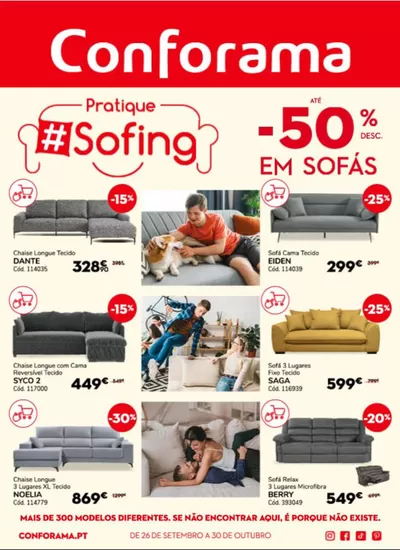 Catálogo Conforama em Porto | Promoção Até -50%  | 26/09/2024 - 30/10/2024